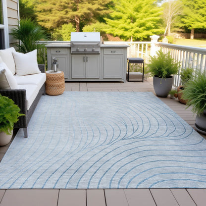 Machine Washable Indoor/Outdoor Chantille ACN2107 Sky 2'6" x 3'10" Rug