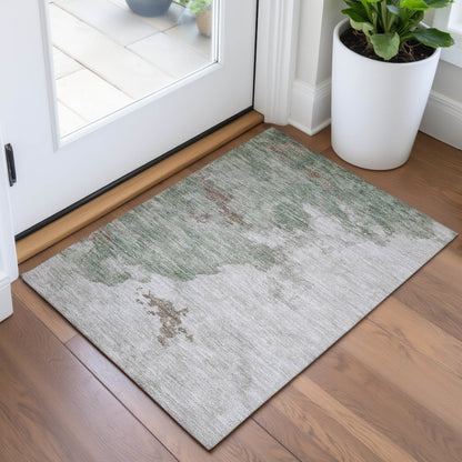 Machine Washable Indoor/Outdoor Chantille ACN2108 Aloe 1'8" x 2'6" Rug
