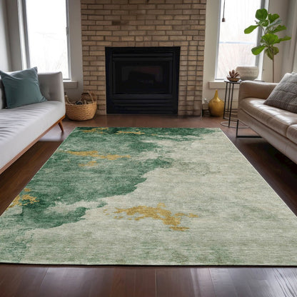 Machine Washable Indoor/Outdoor Chantille ACN2108 Emerald 2'6" x 3'10" Rug
