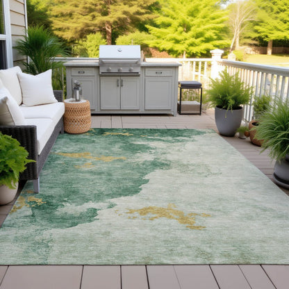 Machine Washable Indoor/Outdoor Chantille ACN2108 Emerald 2'6" x 3'10" Rug