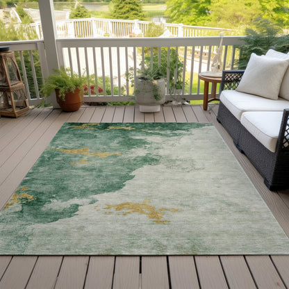 Machine Washable Indoor/Outdoor Chantille ACN2108 Emerald 2'6" x 3'10" Rug