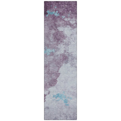 Machine Washable Indoor/Outdoor Chantille ACN2108 Lavender 2'3"x7'6" Runner Rug