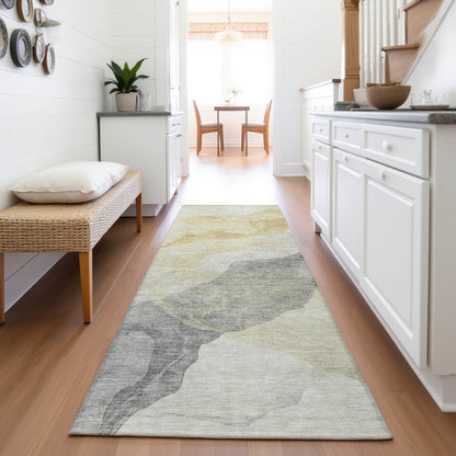 Machine Washable Indoor/Outdoor Chantille ACN2109 Beige 2'3" x 7'6" Runner Rug