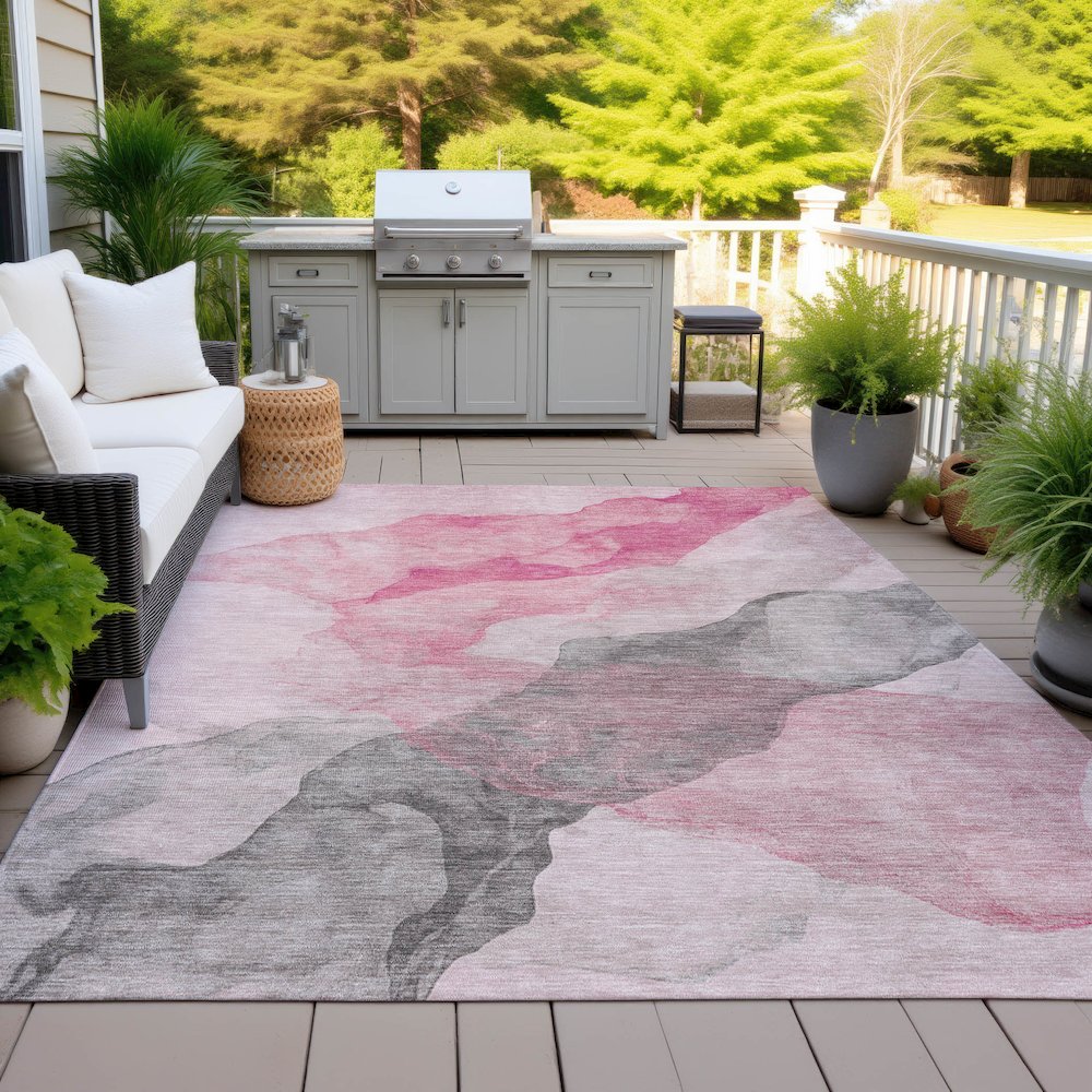 Machine Washable Indoor/Outdoor Chantille ACN2109 Blush 2'6" x 3'10" Rug