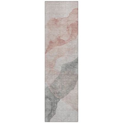 Machine Washable Indoor/Outdoor Chantille ACN2109 Salmon 2'3" x 7'6" Runner Rug