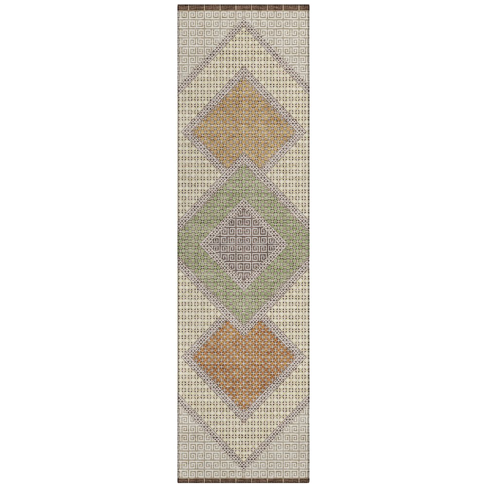 Machine Washable Indoor/Outdoor Chantille ACN2111 Brown 2'3" x 7'6" Runner Rug