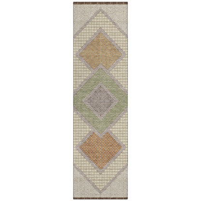 Machine Washable Indoor/Outdoor Chantille ACN2111 Brown 2'3" x 7'6" Runner Rug