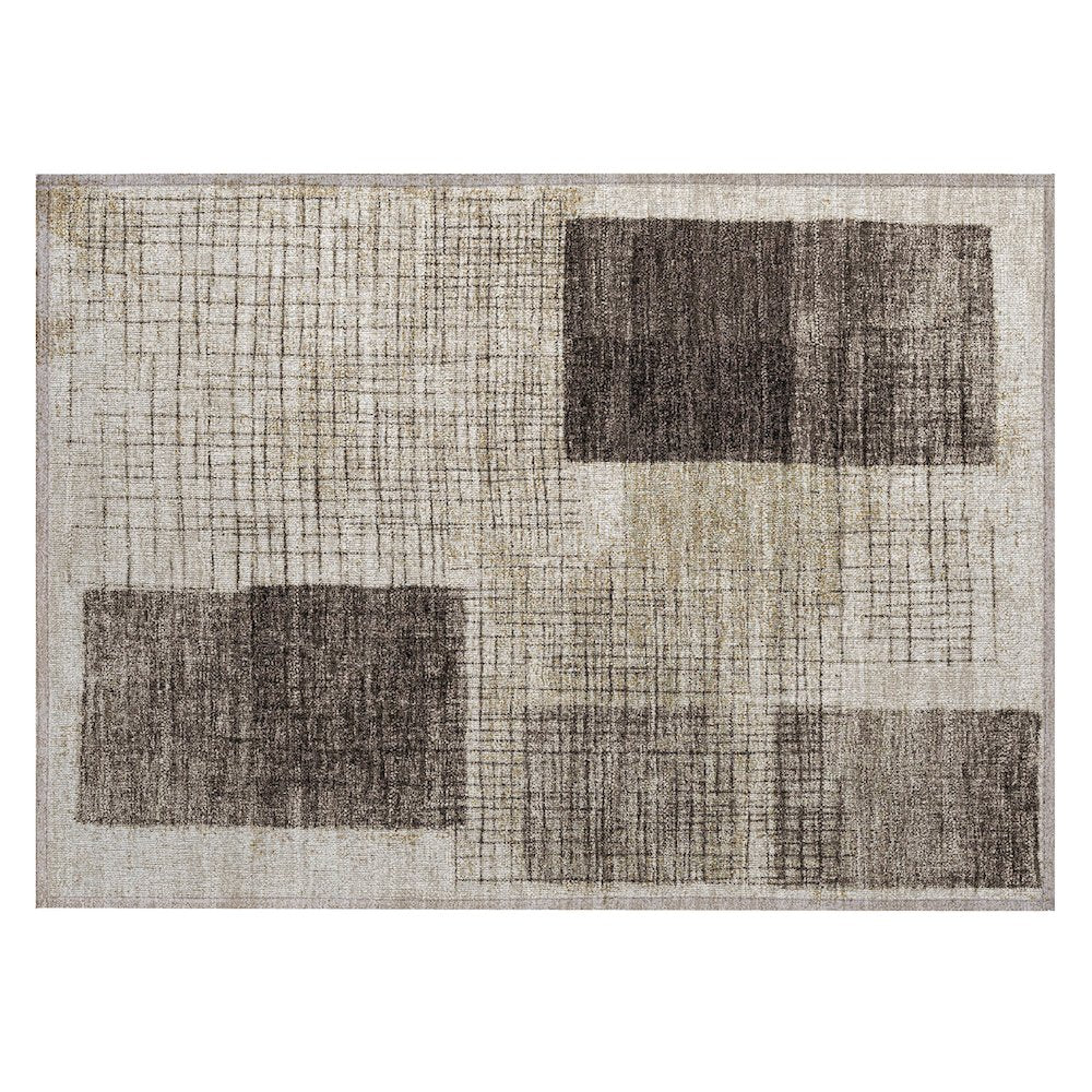 Machine Washable Indoor/Outdoor Chantille ACN2112 Brown 1'8" x 2'6" Rug