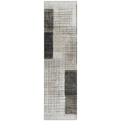 Machine Washable Indoor/Outdoor Chantille ACN2112 Ivory 2'3" x 7'6" Runner Rug