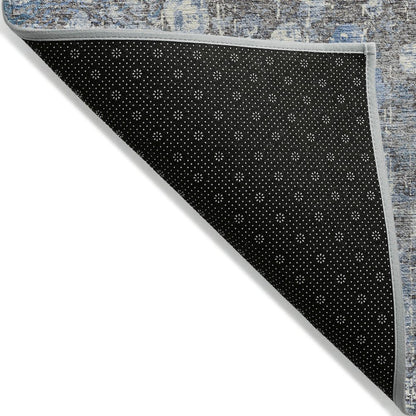 Machine Washable Indoor/Outdoor Chantille ACN2113 Blue 1'8" x 2'6" Rug