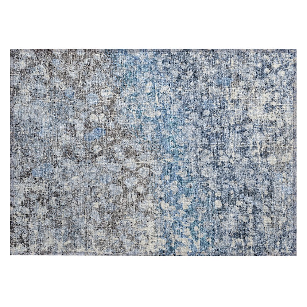 Machine Washable Indoor/Outdoor Chantille ACN2113 Blue 1'8" x 2'6" Rug