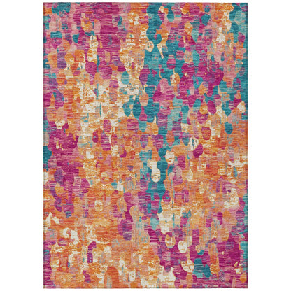 Machine Washable Indoor/Outdoor Chantille ACN2115 Blush 2'6" x 3'10" Rug