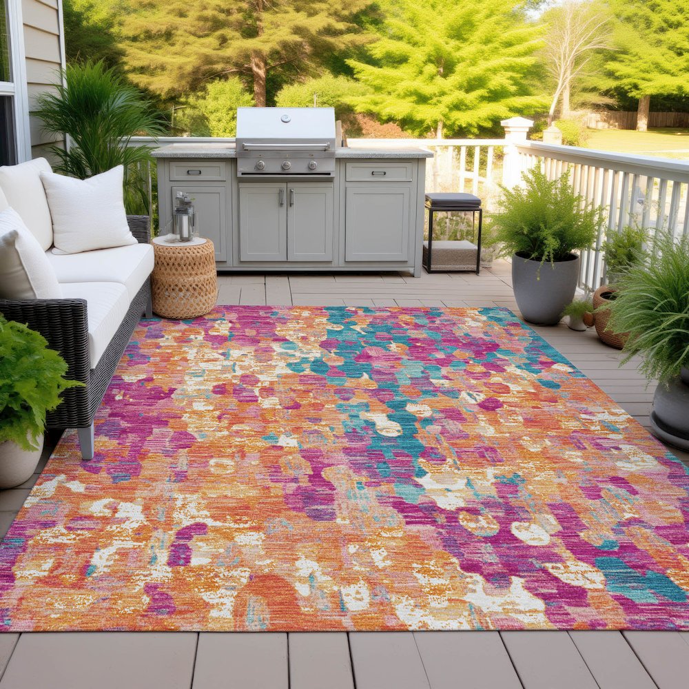 Machine Washable Indoor/Outdoor Chantille ACN2115 Blush 2'6" x 3'10" Rug