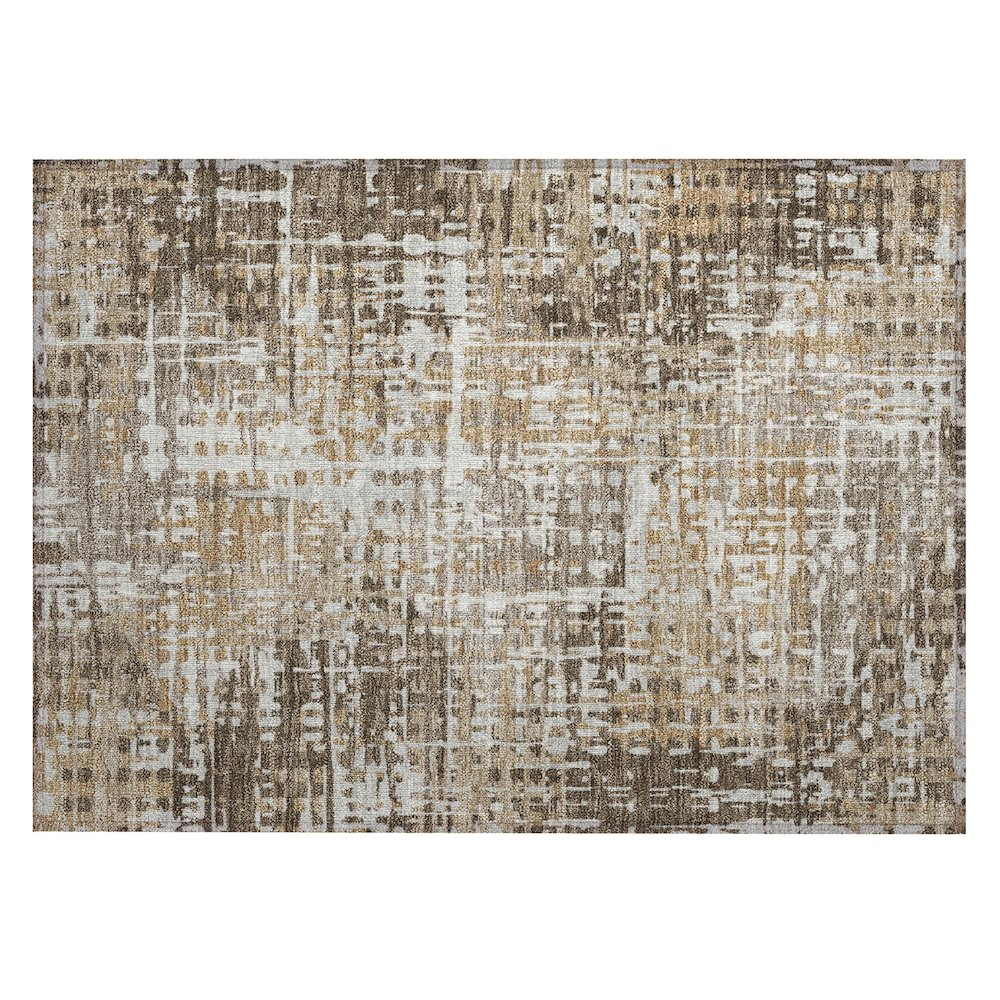 Machine Washable Indoor/Outdoor Chantille ACN2116 Brown 1'8" x 2'6" Rug