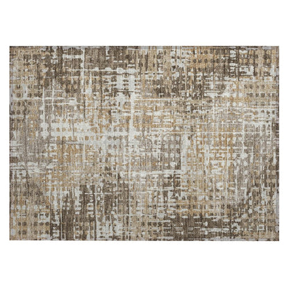 Machine Washable Indoor/Outdoor Chantille ACN2116 Brown 1'8" x 2'6" Rug