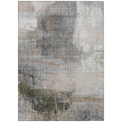 Machine Washable Indoor/Outdoor Chantille ACN2117 Putty 2'6" x 3'10" Rug