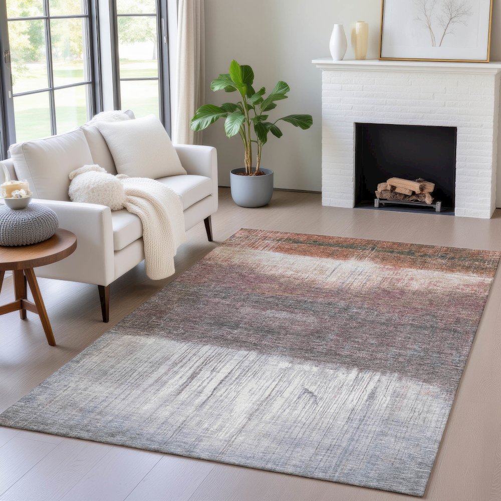 Machine Washable Indoor/Outdoor Chantille ACN2118 Paprika 2'6" x 3'10" Rug