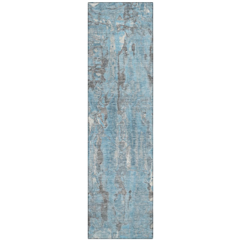 Machine Washable Indoor/Outdoor Chantille ACN2120 Denim 2'3" x 7'6" Runner Rug