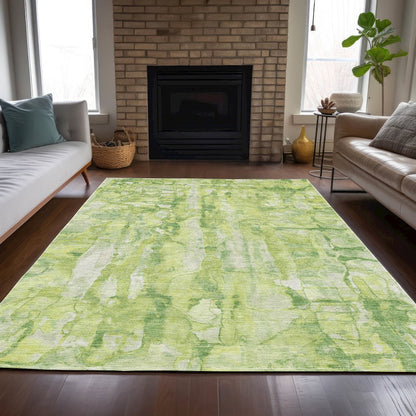 Machine Washable Indoor/Outdoor Chantille ACN2120 Lime 2'6" x 3'10" Rug