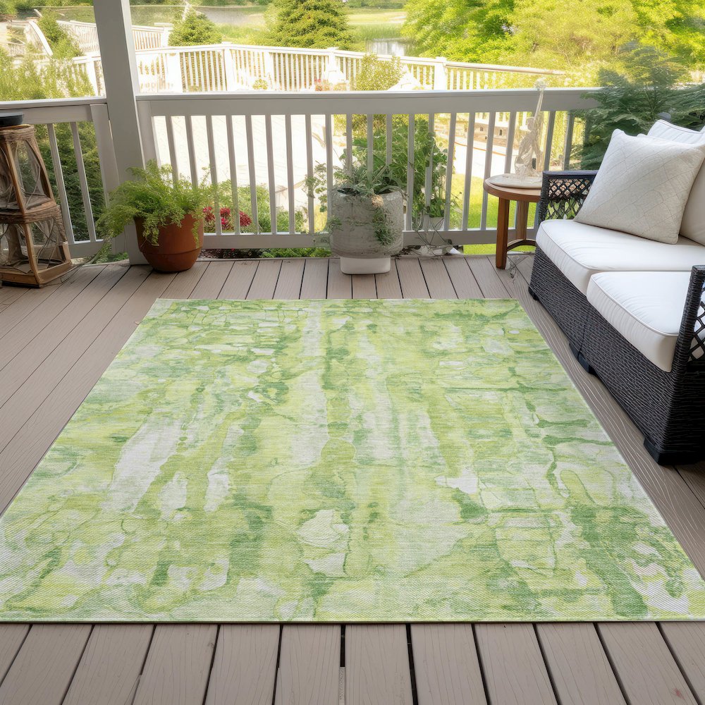 Machine Washable Indoor/Outdoor Chantille ACN2120 Lime 2'6" x 3'10" Rug
