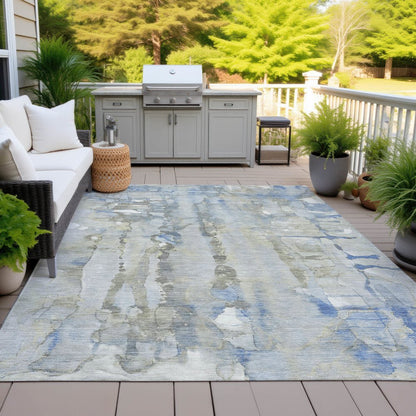 Machine Washable Indoor/Outdoor Chantille ACN2120 Sky 2'6" x 3'10" Rug