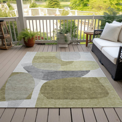 Machine Washable Indoor/Outdoor Chantille ACN2121 Fern 2'6" x 3'10" Rug
