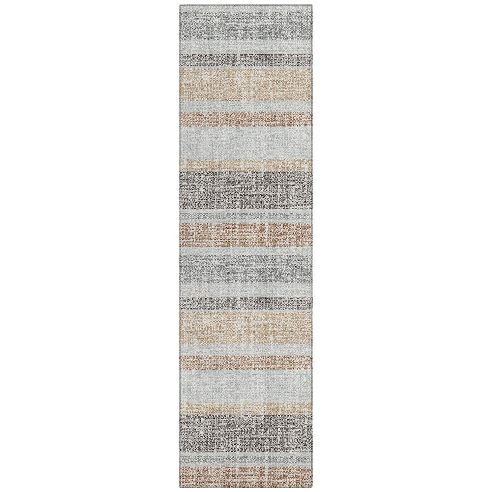 Machine Washable Indoor/Outdoor Chantille ACN2122 Gray 2'3" x 7'6" Runner Rug