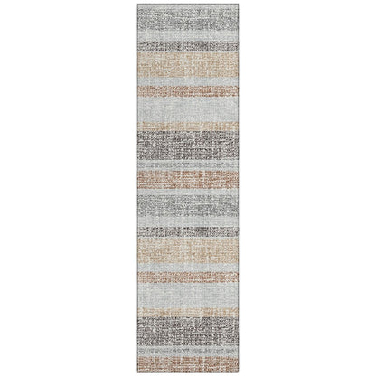 Machine Washable Indoor/Outdoor Chantille ACN2122 Gray 2'3" x 7'6" Runner Rug