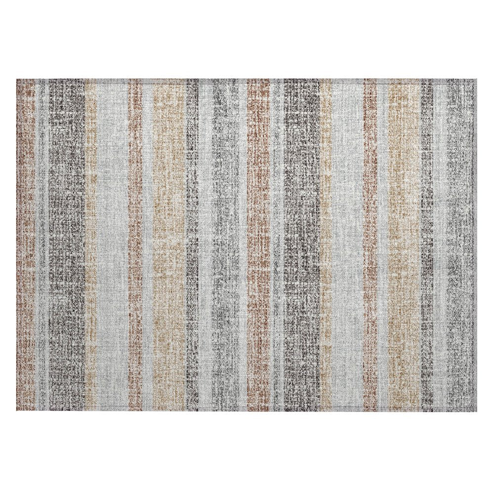 Machine Washable Indoor/Outdoor Chantille ACN2122 Gray 1'8" x 2'6" Rug