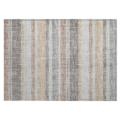Machine Washable Indoor/Outdoor Chantille ACN2122 Gray 1'8" x 2'6" Rug