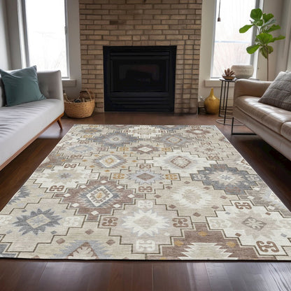 Machine Washable Indoor/Outdoor Chantille ACN2123 Ivory 2'6" x 3'10" Rug