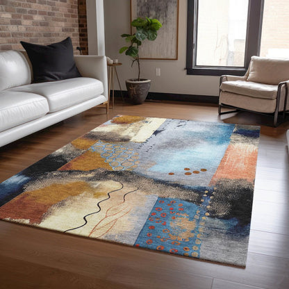 Machine Washable Indoor/Outdoor Chantille ACN2127 Copper 2'6" x 3'10" Rug