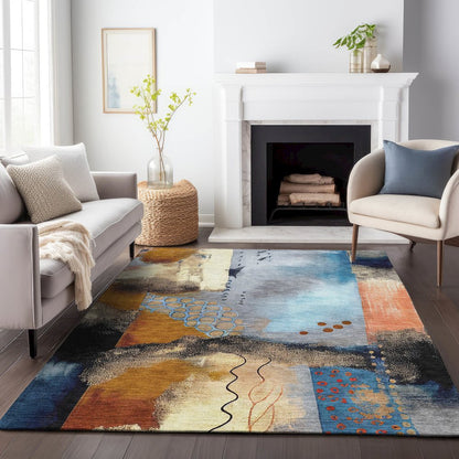 Machine Washable Indoor/Outdoor Chantille ACN2127 Copper 2'6" x 3'10" Rug