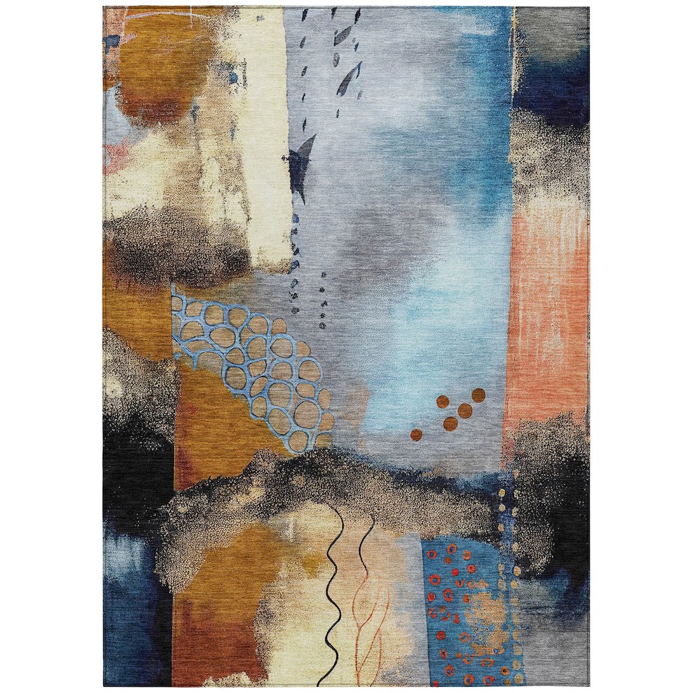Machine Washable Indoor/Outdoor Chantille ACN2127 Copper 2'6" x 3'10" Rug