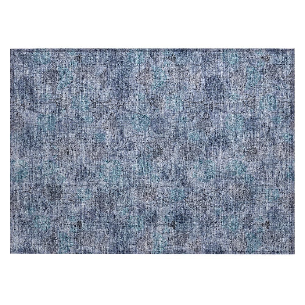 Machine Washable Indoor/Outdoor Chantille ACN2128 Blue 1'8" x 2'6" Rug
