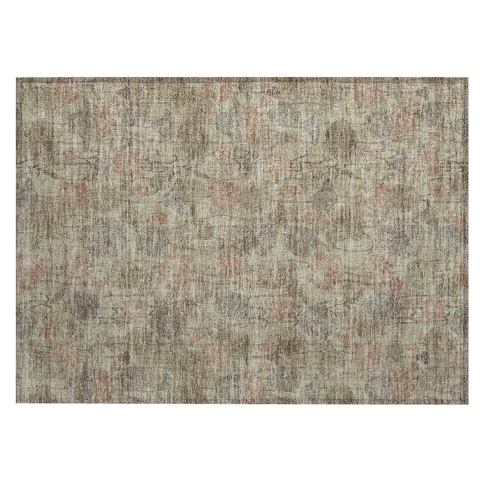 Machine Washable Indoor/Outdoor Chantille ACN2128 Brown 1'8" x 2'6" Rug