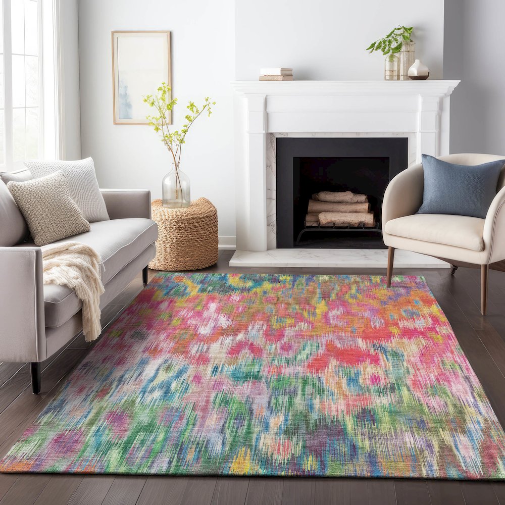 Machine Washable Indoor/Outdoor Chantille ACN2129 Pink 2'6" x 3'10" Rug