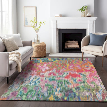 Machine Washable Indoor/Outdoor Chantille ACN2129 Pink 2'6" x 3'10" Rug