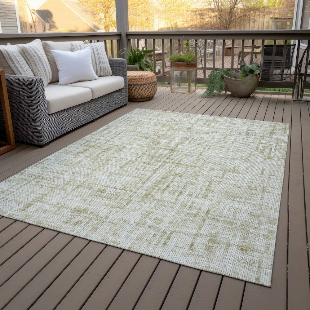 Machine Washable Indoor/Outdoor Chantille ACN2130 Beige 2'6" x 3'10" Rug