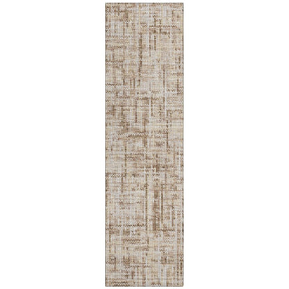 Machine Washable Indoor/Outdoor Chantille ACN2130 Brown 2'3" x 7'6" Runner Rug