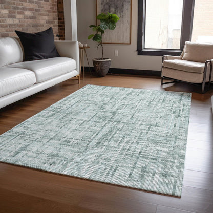 Machine Washable Indoor/Outdoor Chantille ACN2130 Teal 2'6" x 3'10" Rug