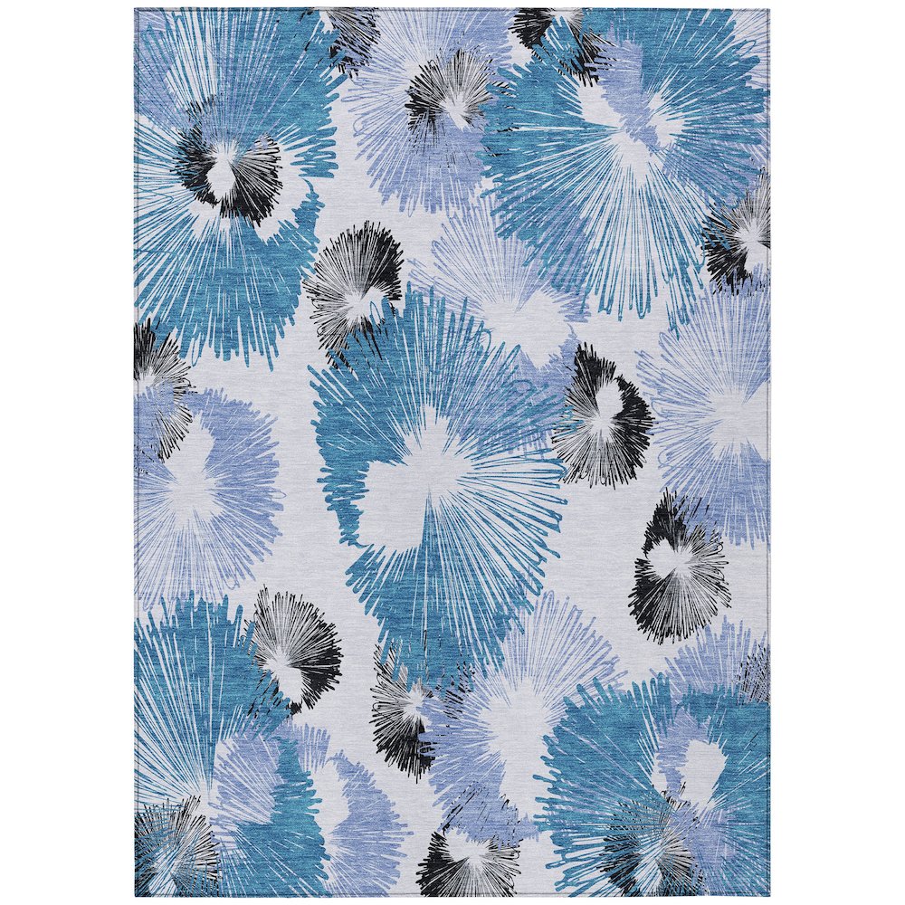 Machine Washable Indoor/Outdoor Chantille ACN2132 Blue 2'6" x 3'10" Rug