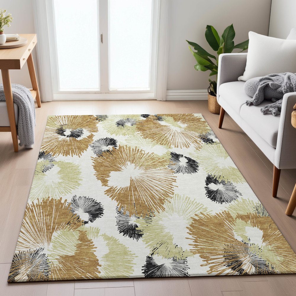 Machine Washable Indoor/Outdoor Chantille ACN2132 Copper 2'6" x 3'10" Rug