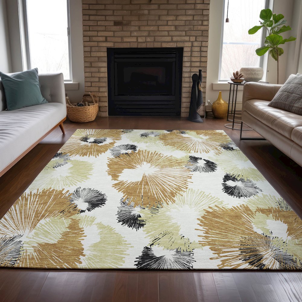 Machine Washable Indoor/Outdoor Chantille ACN2132 Copper 2'6" x 3'10" Rug