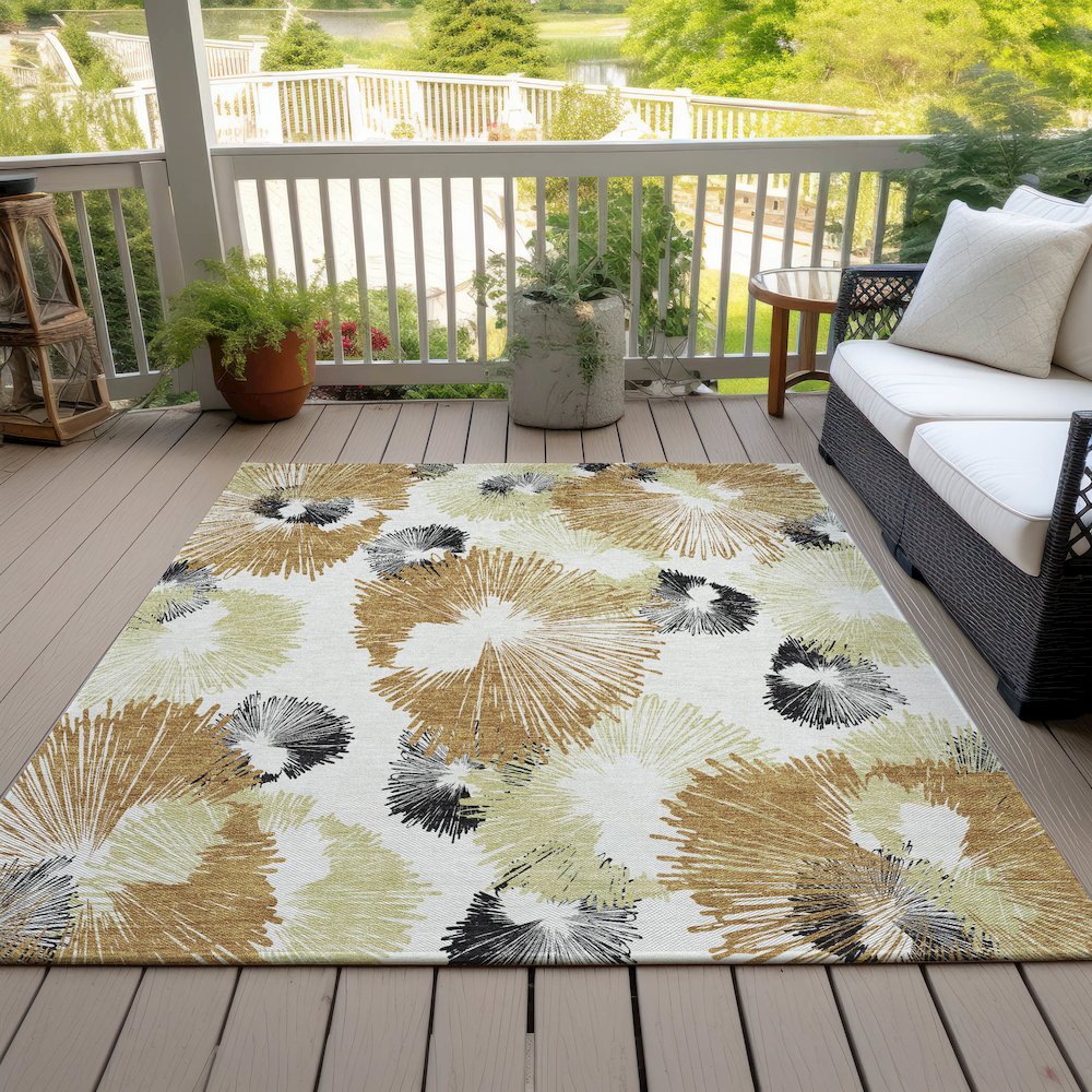 Machine Washable Indoor/Outdoor Chantille ACN2132 Copper 2'6" x 3'10" Rug