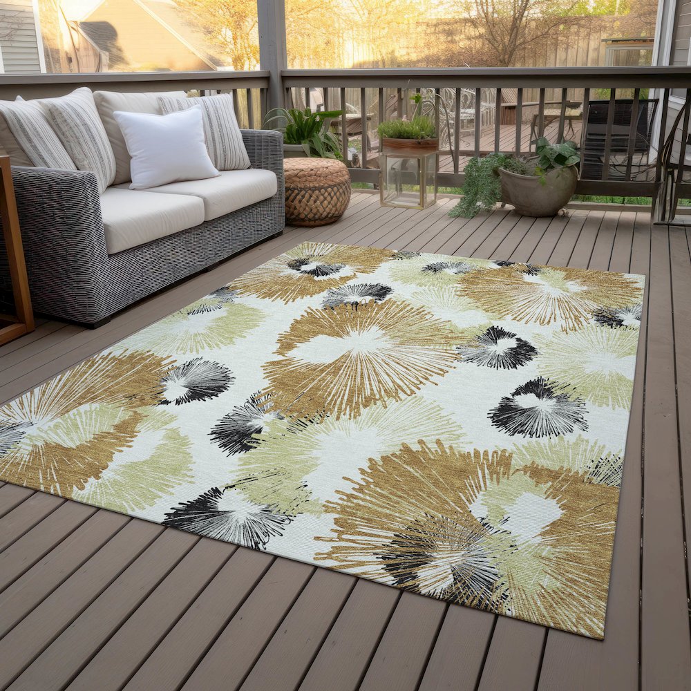 Machine Washable Indoor/Outdoor Chantille ACN2132 Copper 2'6" x 3'10" Rug