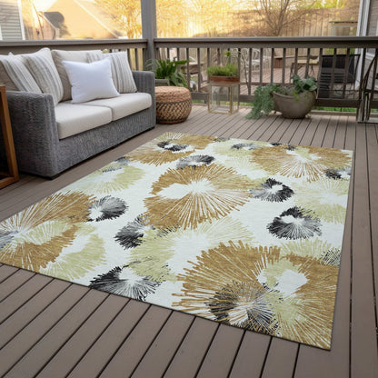 Machine Washable Indoor/Outdoor Chantille ACN2132 Copper 2'6" x 3'10" Rug