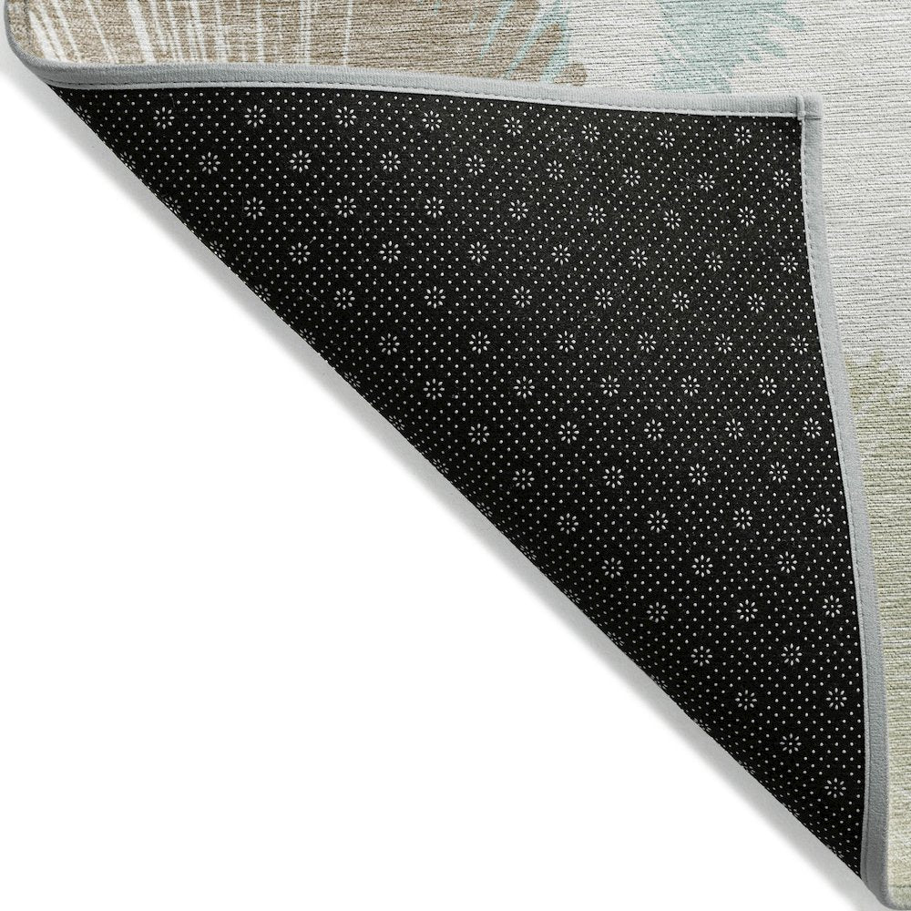 Machine Washable Indoor/Outdoor Chantille ACN2132 Mocha 1'8" x 2'6" Rug