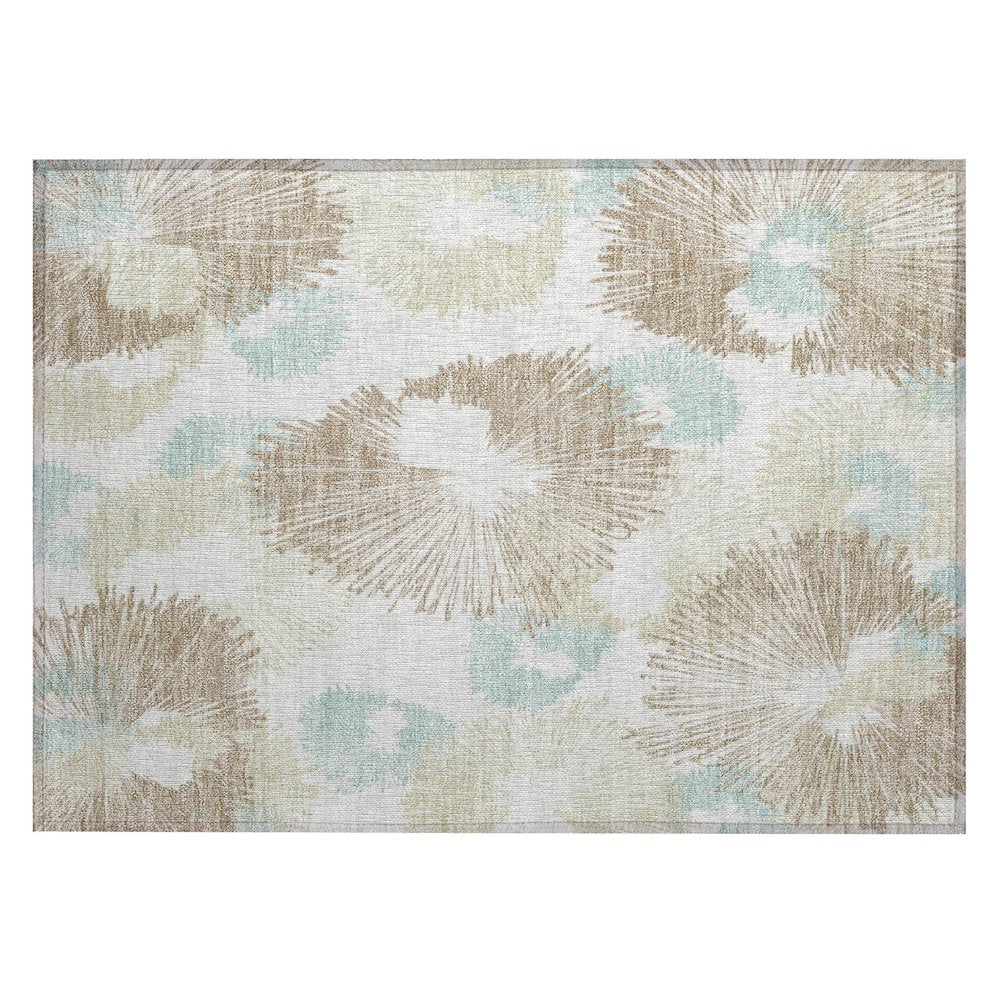 Machine Washable Indoor/Outdoor Chantille ACN2132 Mocha 1'8" x 2'6" Rug