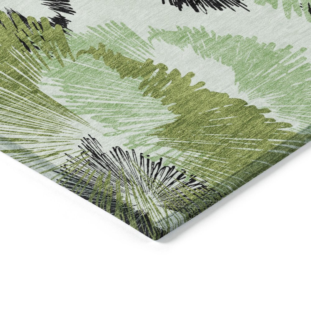 Machine Washable Indoor/Outdoor Chantille ACN2132 Olive 1'8" x 2'6" Rug